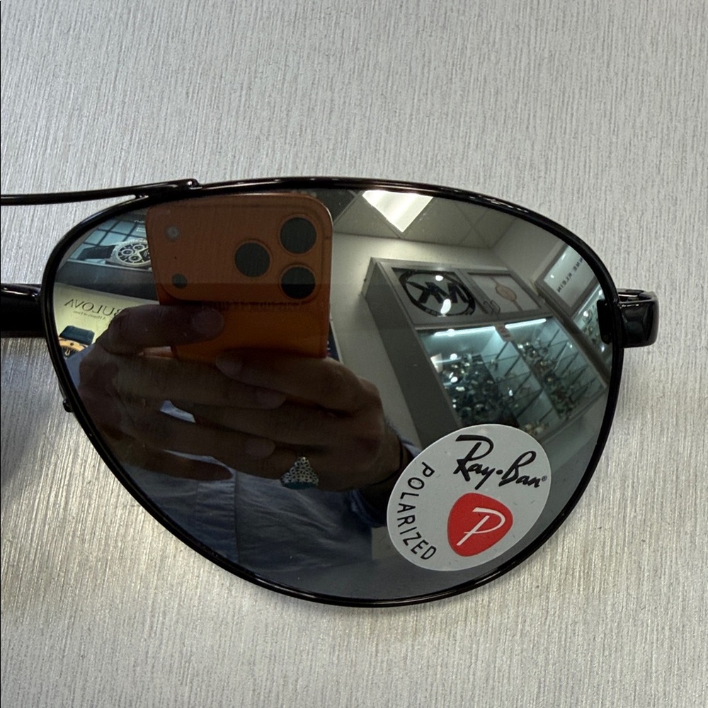 Ray-Ban Black Aviator Sunglasses with Polarized Lenses